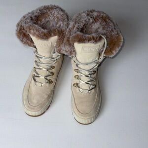 Sperry Faux Fur Lined Waterproof Snow Boot sz 8